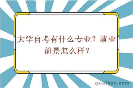 大學(xué)自考有什么專(zhuān)業(yè)？就業(yè)前景怎么樣