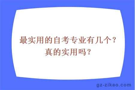最實(shí)用的自考專(zhuān)業(yè)有幾個(gè)？真的實(shí)用嗎？