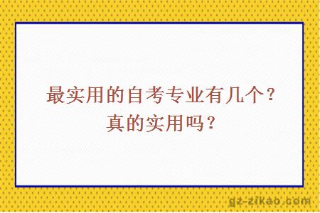最實(shí)用的自考專(zhuān)業(yè)有幾個(gè)？真的實(shí)用嗎