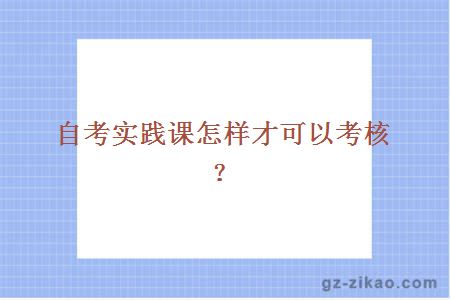 自考實(shí)踐課怎樣才可以考核？