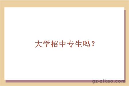招收中專(zhuān)生嗎