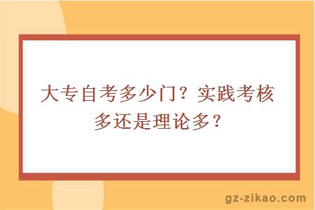 大專(zhuān)自考多少門(mén)？實(shí)踐考核多還是理論多？