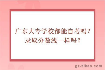 廣東大專(zhuān)學(xué)校都能自考嗎