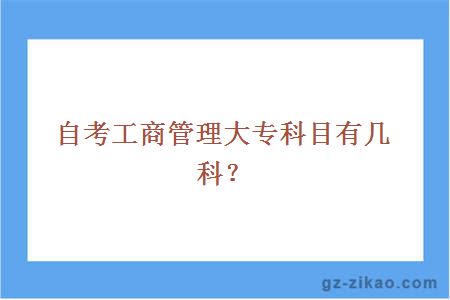 自考工商管理大專(zhuān)科目有幾科？