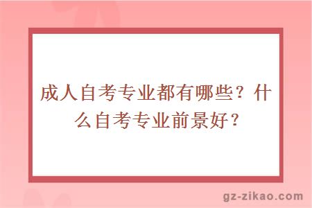 自考專(zhuān)業(yè)