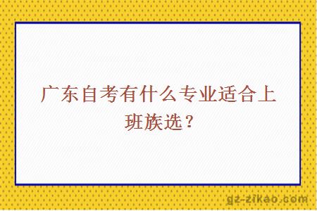 廣東自考有什么專(zhuān)業(yè)適合上班族選？