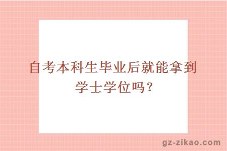 自考學(xué)士學(xué)位證