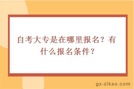 自考大專(zhuān)報名