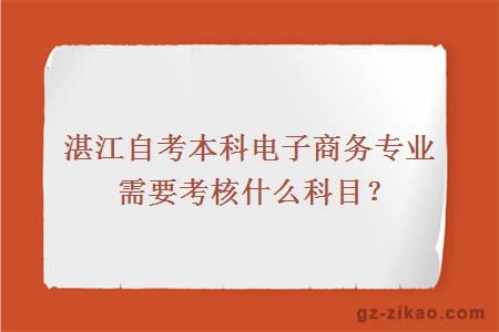湛江自考本科電子商務(wù)專(zhuān)業(yè)需要考核什么科目？