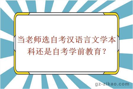 自考漢語(yǔ)言文學(xué)本科