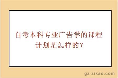 自考本科廣告學(xué)專(zhuān)業(yè)