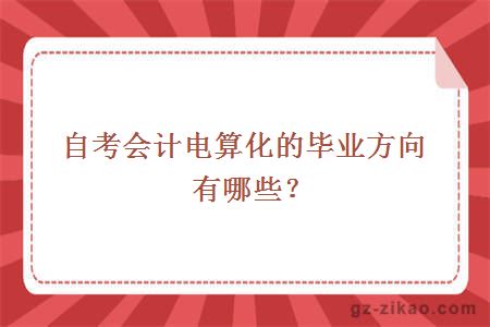 自考會(huì )計電算化的畢業(yè)方向有哪些？