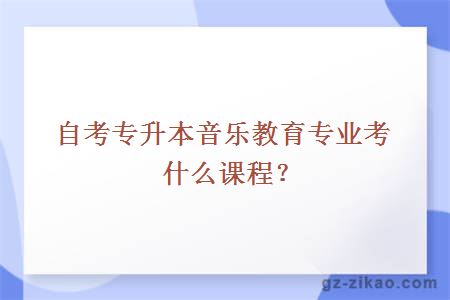 自考專(zhuān)升本音樂(lè )教育專(zhuān)業(yè)考什么課程？