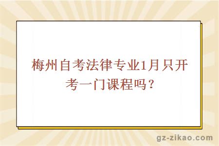 梅州自考法律專(zhuān)業(yè)1月真的只開(kāi)考一門(mén)課程嗎？