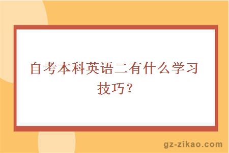 自考本科英語(yǔ)二有什么學(xué)習技巧？
