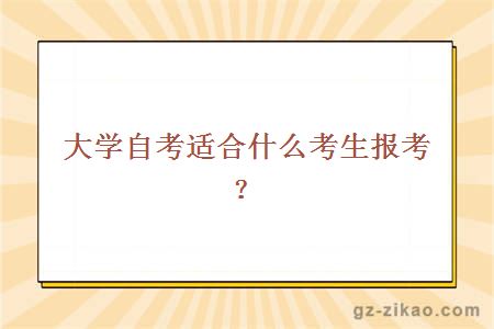 外貿大學(xué)自考適合什么考生報考？