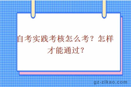 自考實(shí)踐考核怎么考？怎樣才能通過(guò)？