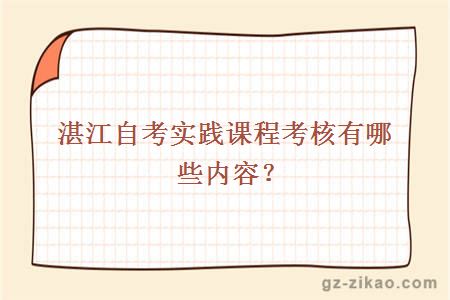 湛江自考實(shí)踐課程考核有哪些內容？