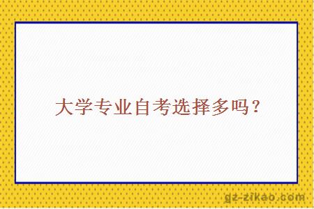 大學(xué)專(zhuān)業(yè)自考選擇多嗎？