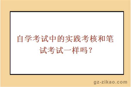 自學(xué)考試中的實(shí)踐考核和筆試考試一樣嗎？