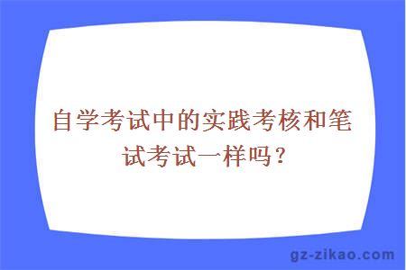 自學(xué)考試中的實(shí)踐考核和筆試考試一樣嗎？