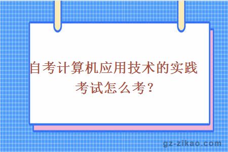 自考計算機應用技術(shù)的實(shí)踐考試怎么考？