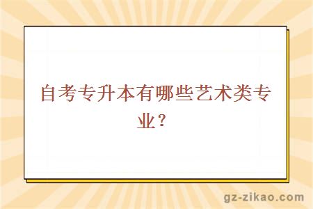 自考專(zhuān)升本有哪些藝術(shù)類(lèi)專(zhuān)業(yè)？