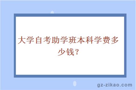 大學(xué)自考助學(xué)班本科學(xué)費多少錢(qián)？