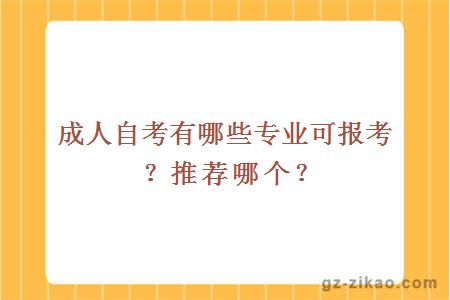 成人自考有哪些專(zhuān)業(yè)可報考？推薦哪個(gè)？