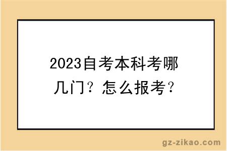 2023自考本科考哪幾門(mén)？怎么報考？