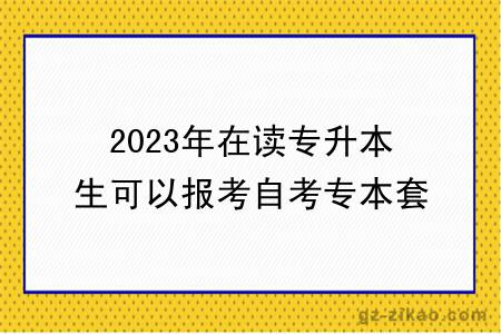 2023年在讀專(zhuān)升本生可以報考自考專(zhuān)本套讀嗎？