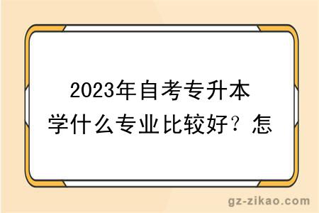 2023年自考專(zhuān)升本學(xué)什么專(zhuān)業(yè)比較好？怎么選擇專(zhuān)業(yè)？