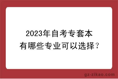 2023年自考專(zhuān)套本有哪些專(zhuān)業(yè)可以選擇？