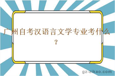 廣州自考漢語(yǔ)言文學(xué)專(zhuān)業(yè)考什么？
