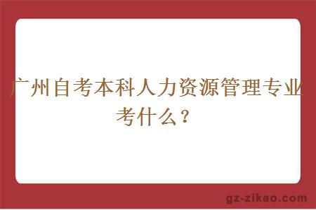 廣州自考本科人力資源管理專(zhuān)業(yè)考什么？