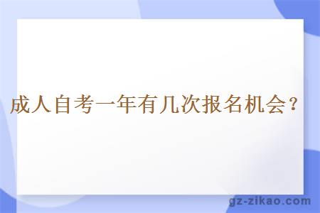 成人自考一年有幾次報名機會(huì )？