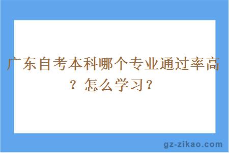 廣東自考本科哪個(gè)專(zhuān)業(yè)通過(guò)率高？怎么學(xué)習？