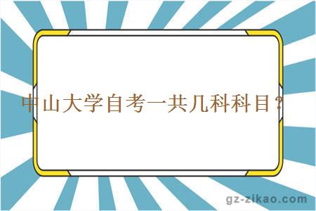 中山大學(xué)自考一共幾科科目？